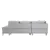 Multi-Functional Left Hand Chaise Sofa Bed - Soft Grey